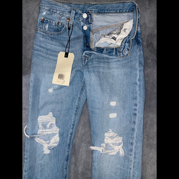 501® Original Cropped High Rise Straight leg Jeans - Picture 7 of 12